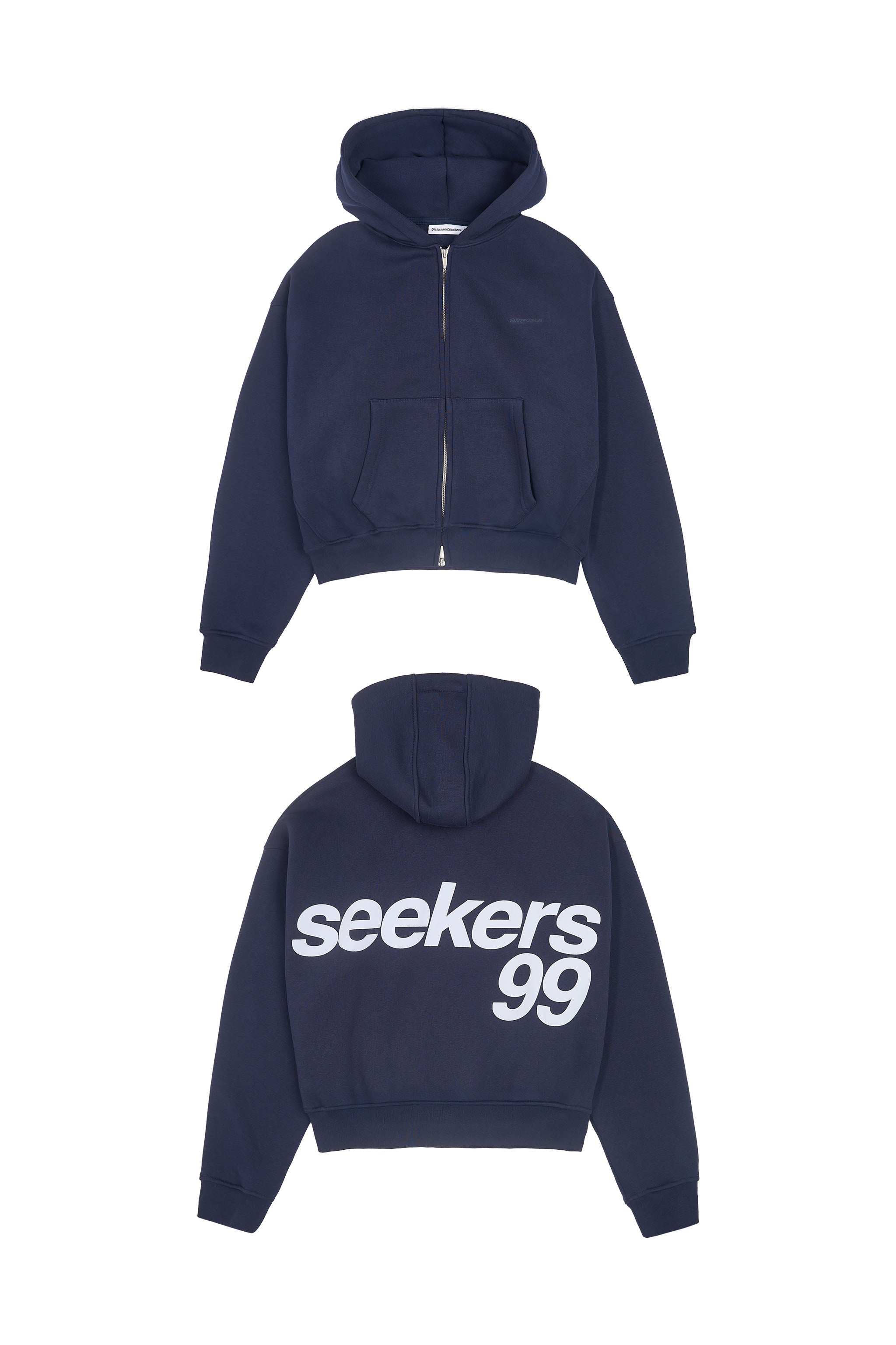 Seekers 99 Shrunken Zip Up in Navy